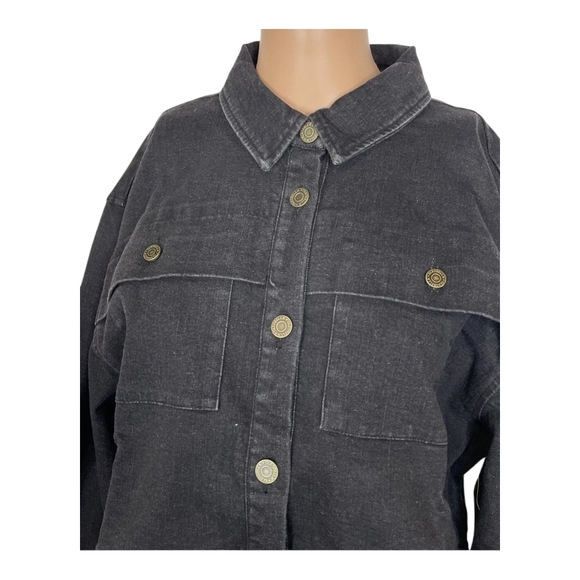 Cleobella Dean Jacket In Black Denim XL Womens NWT $198 - Picture 6 of 11